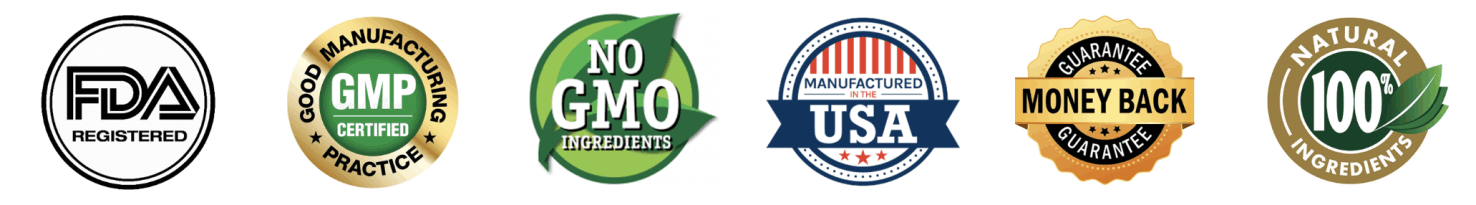 Finessa FDA registered GMP certified non-GMO trust badges